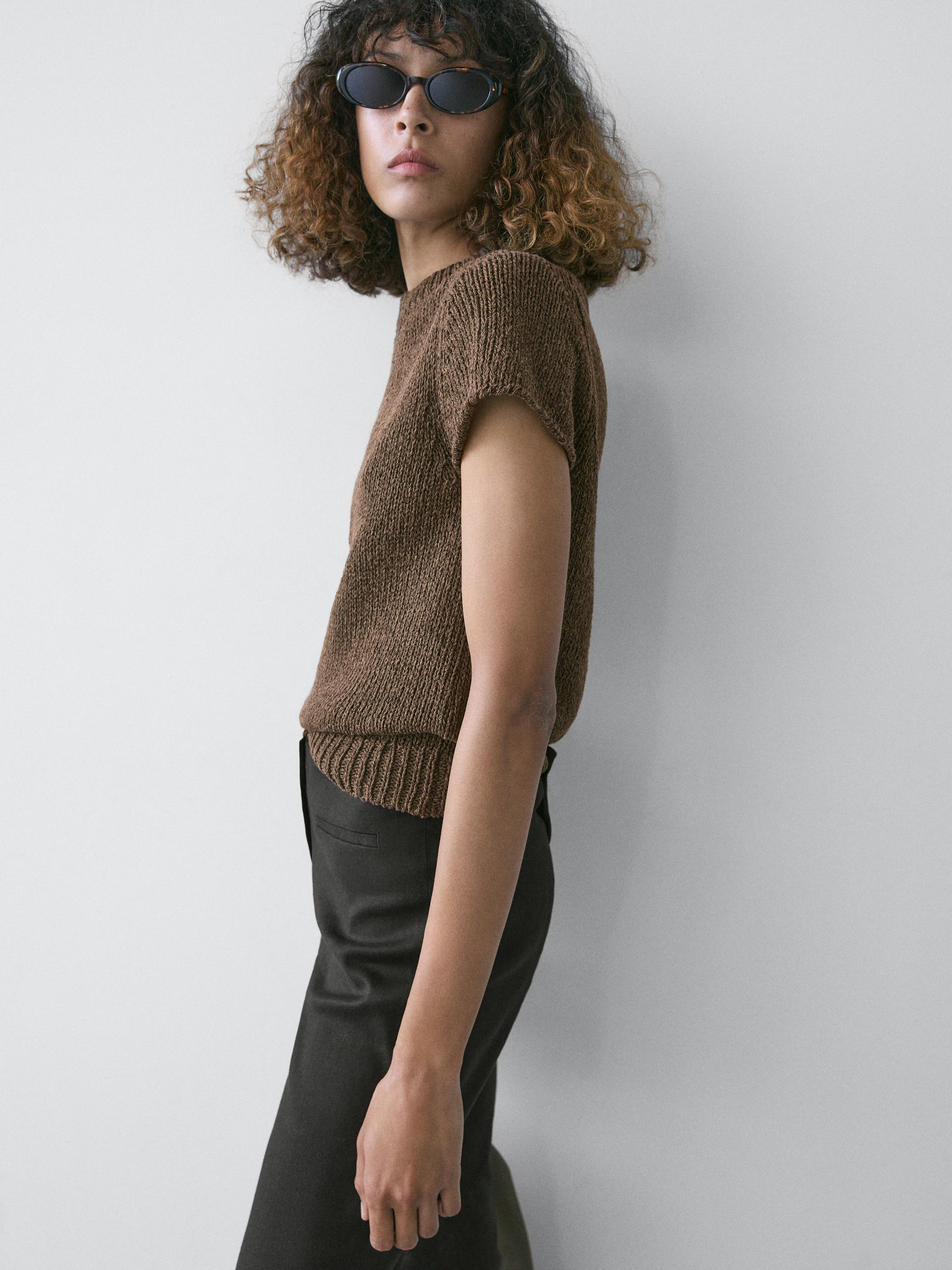 Linen blend capris